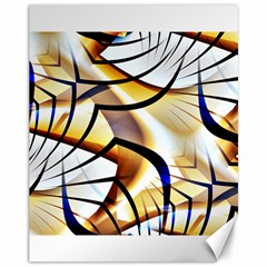 Pattern Fractal Gold Pointed Canvas 11  X 14 