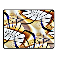 Pattern Fractal Gold Pointed Double Sided Fleece Blanket (small)  by Wegoenart