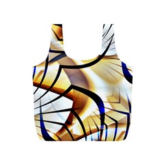 Pattern Fractal Gold Pointed Full Print Recycle Bag (s) by Wegoenart