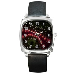 Background Texture Pattern Art Square Metal Watch by Wegoenart