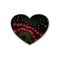 Background Texture Pattern Art Rubber Coaster (heart) 