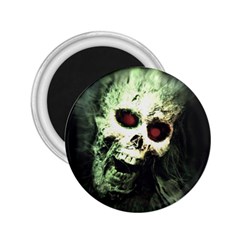 Screaming Skull Human Halloween 2 25  Magnets by Wegoenart