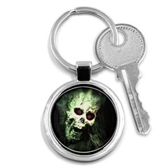 Screaming Skull Human Halloween Key Chains (round)  by Wegoenart