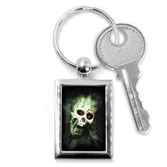 Screaming Skull Human Halloween Key Chains (rectangle)  by Wegoenart