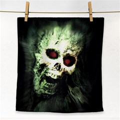 Screaming Skull Human Halloween Face Towel by Wegoenart