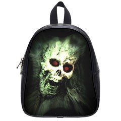 Screaming Skull Human Halloween School Bag (small) by Wegoenart