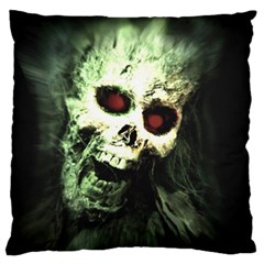 Screaming Skull Human Halloween Large Cushion Case (two Sides) by Wegoenart