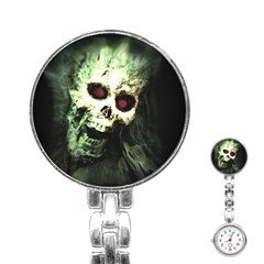 Screaming Skull Human Halloween Stainless Steel Nurses Watch by Wegoenart