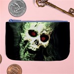 Screaming Skull Human Halloween Large Coin Purse Front