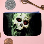 Screaming Skull Human Halloween Large Coin Purse Back