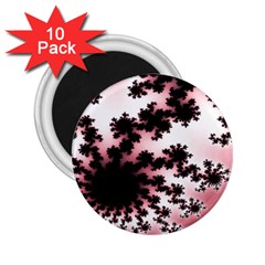 Fractal Pattern Pink 2 25  Magnets (10 Pack)  by Wegoenart