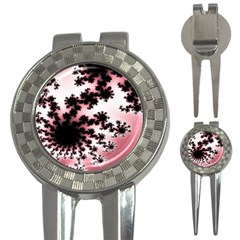 Fractal Pattern Pink 3-in-1 Golf Divots by Wegoenart