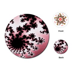 Fractal Pattern Pink Playing Cards (round) by Wegoenart