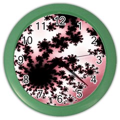 Fractal Pattern Pink Color Wall Clock by Wegoenart