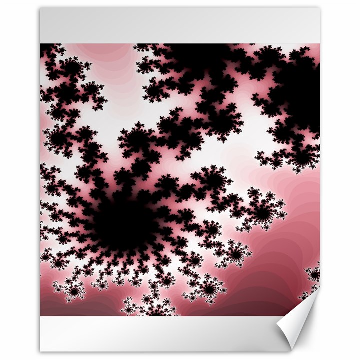 Fractal Pattern Pink Canvas 11  x 14 