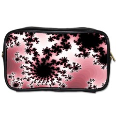 Fractal Pattern Pink Toiletries Bag (two Sides) by Wegoenart