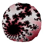 Fractal Pattern Pink Large 18  Premium Round Cushions Front