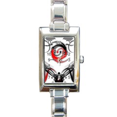 Abstract Fractal Digital Art Rectangle Italian Charm Watch by Wegoenart