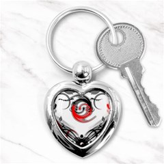 Abstract Fractal Digital Art Key Chains (heart)  by Wegoenart