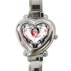 Abstract Fractal Digital Art Heart Italian Charm Watch by Wegoenart