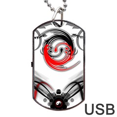 Abstract Fractal Digital Art Dog Tag Usb Flash (two Sides) by Wegoenart