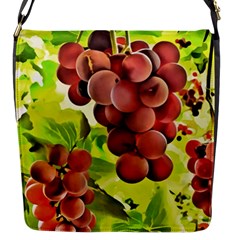 Grape Harvest Nature Figure Rustic Flap Closure Messenger Bag (s) by Wegoenart