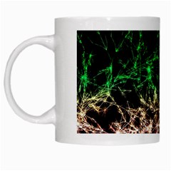 Wallpaper Fractal Lines Abstract White Mugs by Wegoenart