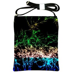 Wallpaper Fractal Lines Abstract Shoulder Sling Bag