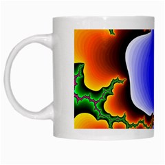 Fractal Background Pattern Color White Mugs by Wegoenart