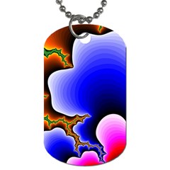 Fractal Background Pattern Color Dog Tag (two Sides) by Wegoenart