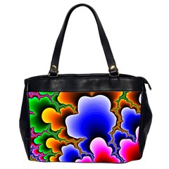 Fractal Background Pattern Color Oversize Office Handbag (2 Sides) by Wegoenart