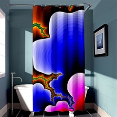 Fractal Background Pattern Color Shower Curtain 36  X 72  (stall)  by Wegoenart