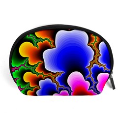 Fractal Background Pattern Color Accessory Pouch (large) by Wegoenart