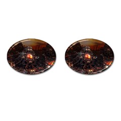 Fractal Mandelbulb 3d Action Cufflinks (oval)