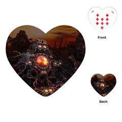 Fractal Mandelbulb 3d Action Playing Cards (heart) by Wegoenart