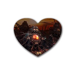 Fractal Mandelbulb 3d Action Heart Coaster (4 Pack)  by Wegoenart