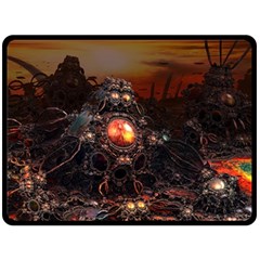 Fractal Mandelbulb 3d Action Fleece Blanket (large)  by Wegoenart