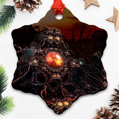 Fractal Mandelbulb 3d Action Snowflake Ornament (two Sides) by Wegoenart