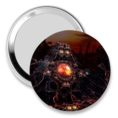 Fractal Mandelbulb 3d Action 3  Handbag Mirrors by Wegoenart