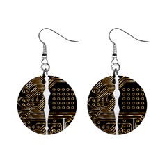 Brain Circuit Board Pcb Computer Mini Button Earrings by Wegoenart