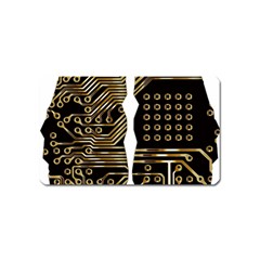 Brain Circuit Board Pcb Computer Magnet (name Card) by Wegoenart