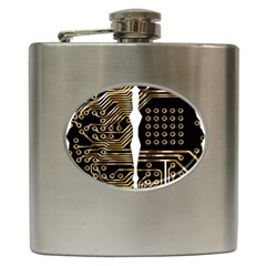 Brain Circuit Board Pcb Computer Hip Flask (6 Oz)