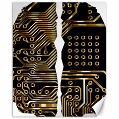 Brain Circuit Board Pcb Computer Canvas 16  X 20  by Wegoenart