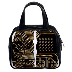 Brain Circuit Board Pcb Computer Classic Handbag (two Sides) by Wegoenart