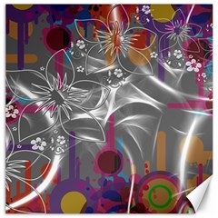 Flora Entwine Fractals Flowers Canvas 20  X 20 