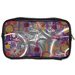 Flora Entwine Fractals Flowers Toiletries Bag (one Side) by Wegoenart