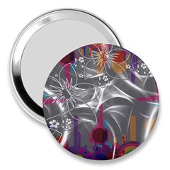 Flora Entwine Fractals Flowers 3  Handbag Mirrors by Wegoenart