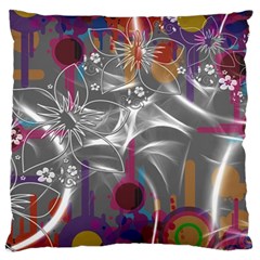 Flora Entwine Fractals Flowers Standard Flano Cushion Case (two Sides) by Wegoenart