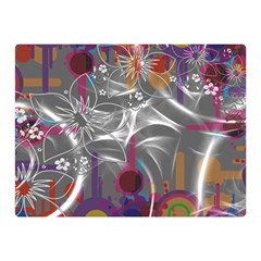 Flora Entwine Fractals Flowers Double Sided Flano Blanket (mini)  by Wegoenart