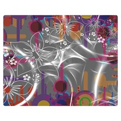 Flora Entwine Fractals Flowers Double Sided Flano Blanket (medium)  by Wegoenart